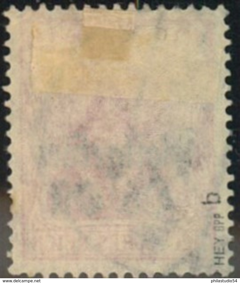 OBER OST, 5 Pfg. Germania, Bessere Farbe  Karmin Gestempelt. Geprüft Hay BPP (Mi-Nr. 5 B) - Ocupación 1914 – 18