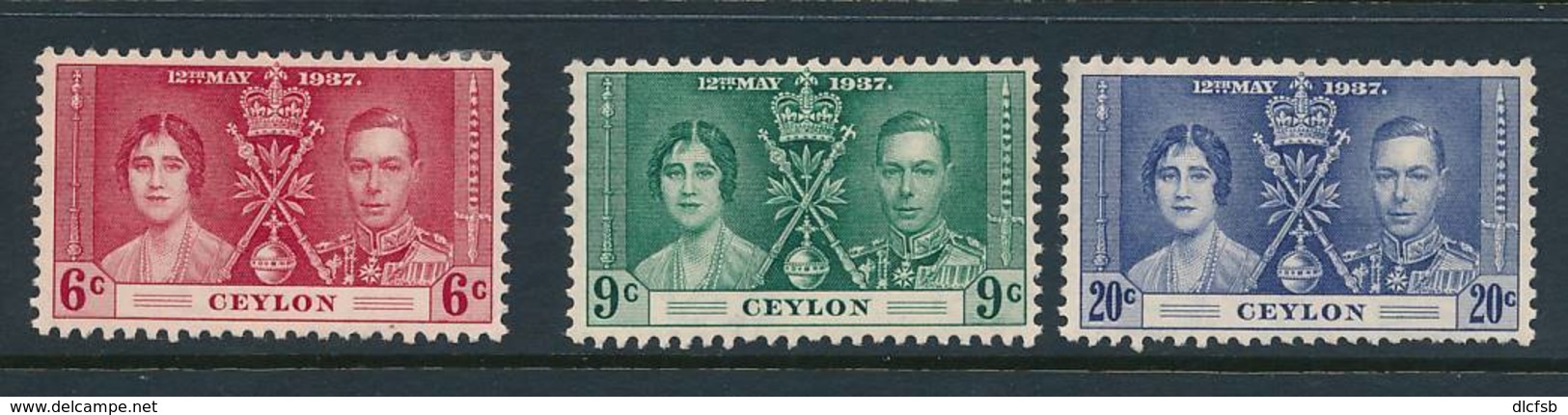 CEYLON, 1937 Coronation Fine MM - Ceylon (...-1947)