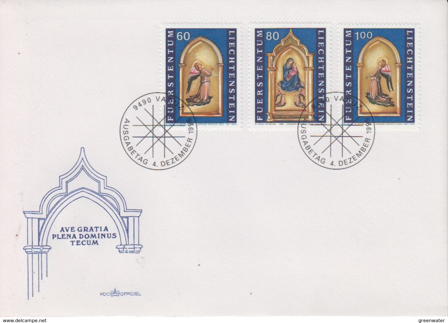 Liechtenstein 1995 Christmas 3v FDC (43849) - FDC