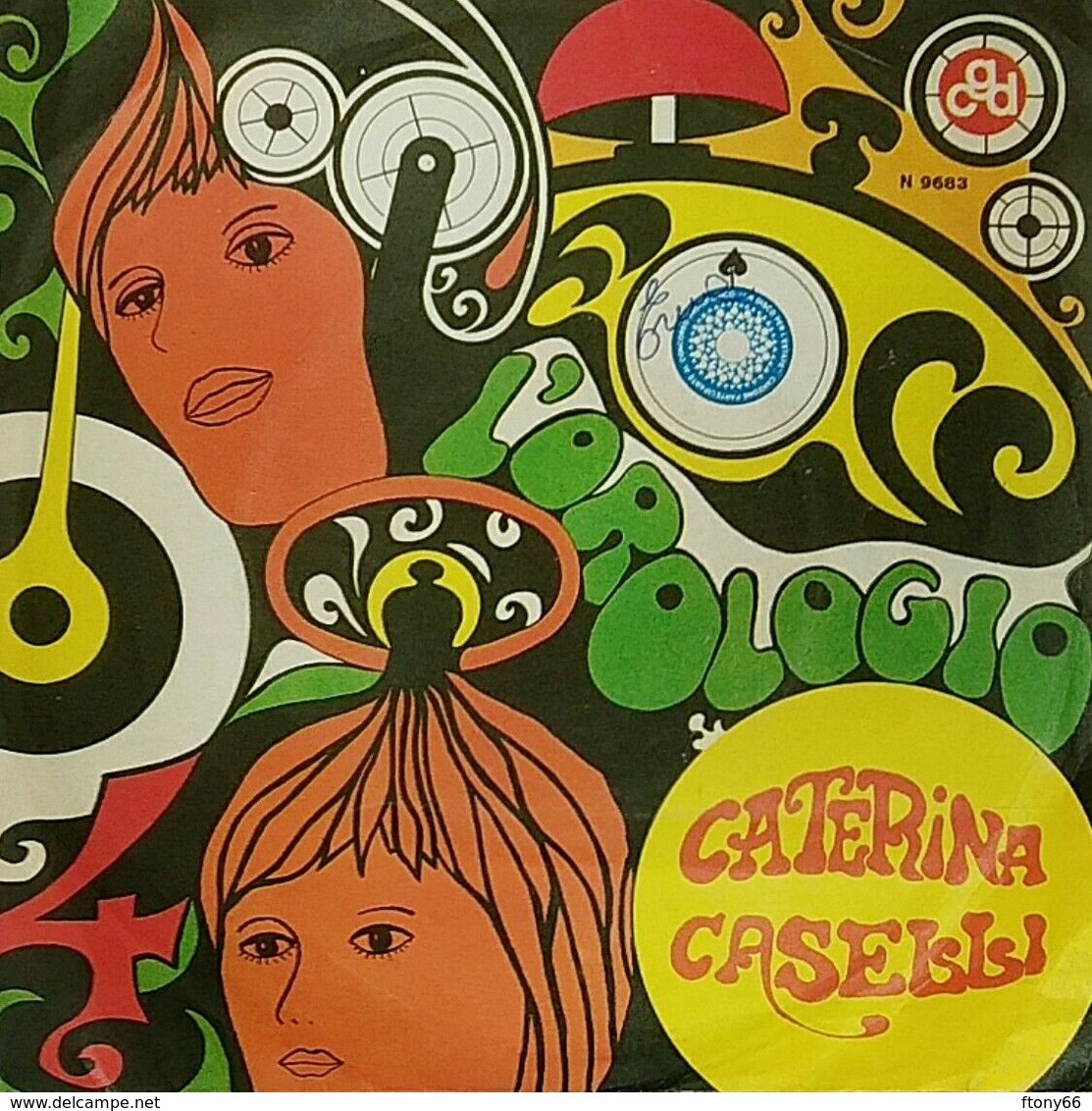 MA19 45 Giri CATERINA CASELLI "L' OROLOGIO / BAGNATA COME UN PULCINO" CGD 1968 - 7'' Vinyl Record - Other - Italian Music