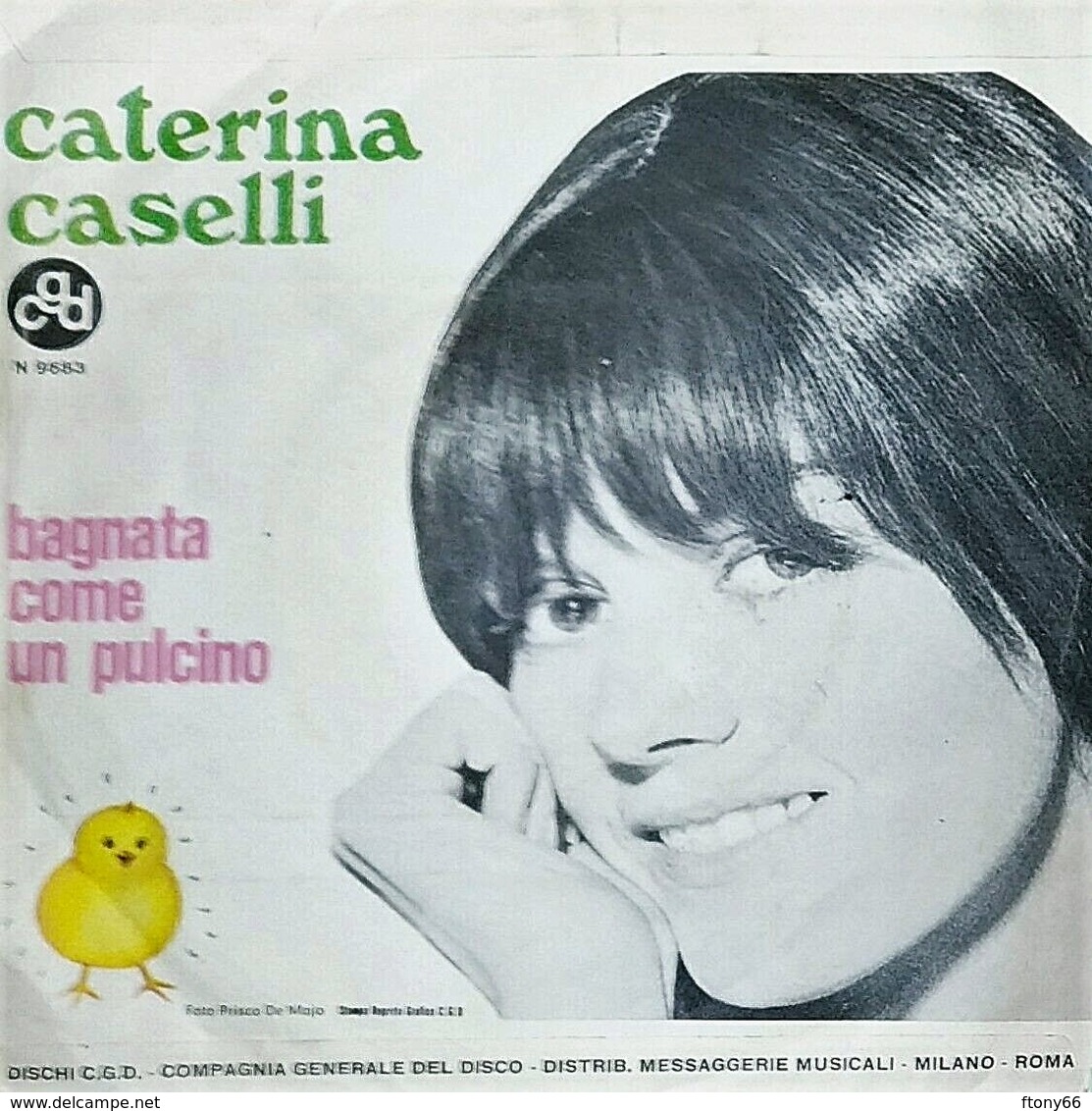 MA19 45 Giri CATERINA CASELLI "L' OROLOGIO / BAGNATA COME UN PULCINO" CGD 1968 - 7'' Vinyl Record - Other - Italian Music
