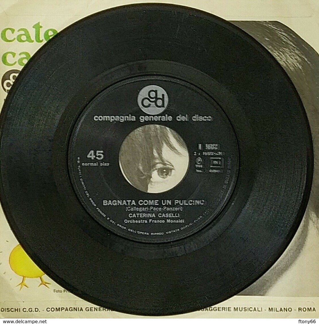 MA19 45 Giri CATERINA CASELLI "L' OROLOGIO / BAGNATA COME UN PULCINO" CGD 1968 - 7'' Vinyl Record - Altri - Musica Italiana