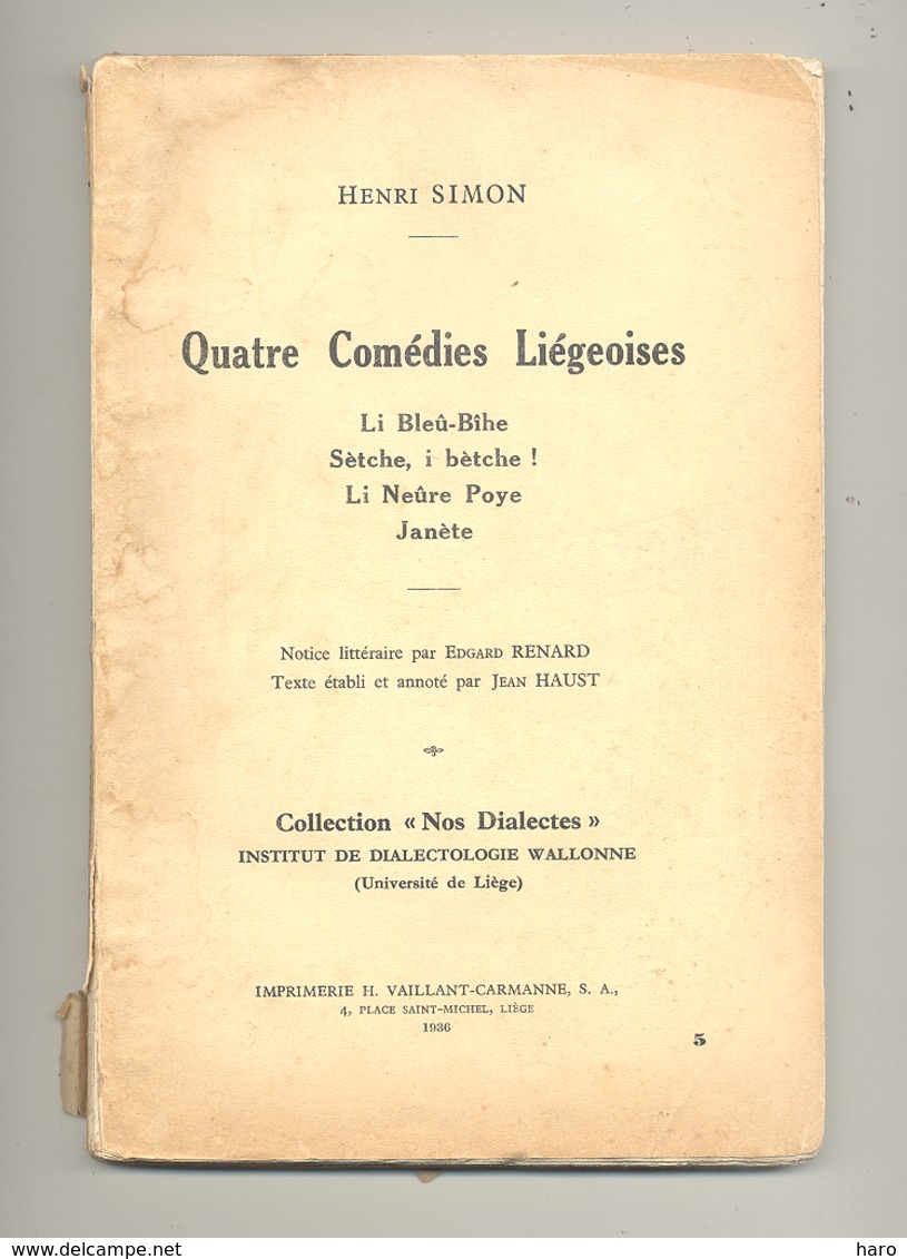 Livre Wallon Henri Simon 1936 - Livre  Envoyé à Un Militaire Belge Prisonnier OFLAG II A Allemagne Guerre 40/45 (b255) - Non Classés