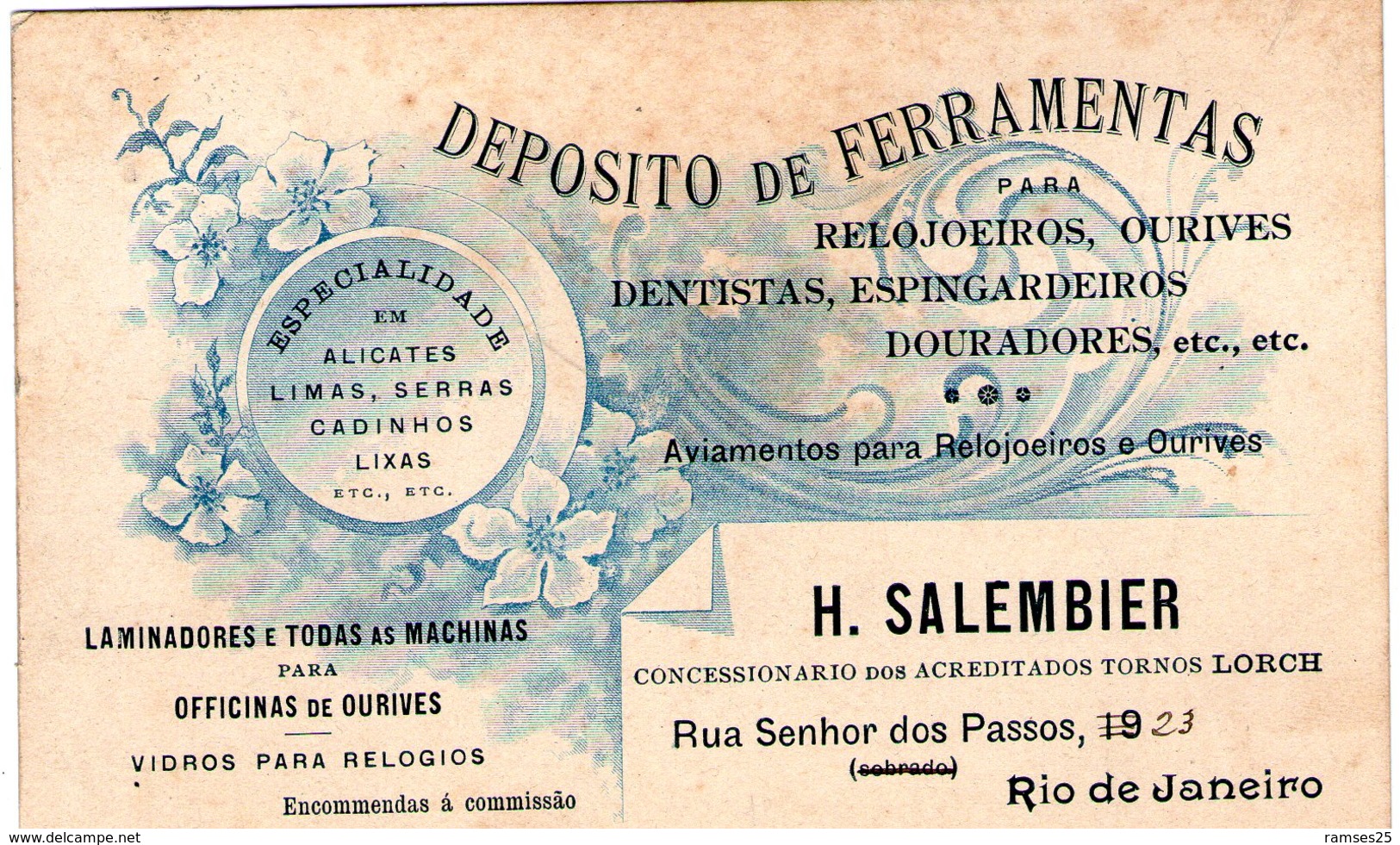 (119)   CPA  PUB  Rio De Janeiro . H  Salembier  1909     (Bon Etat) - Rio De Janeiro