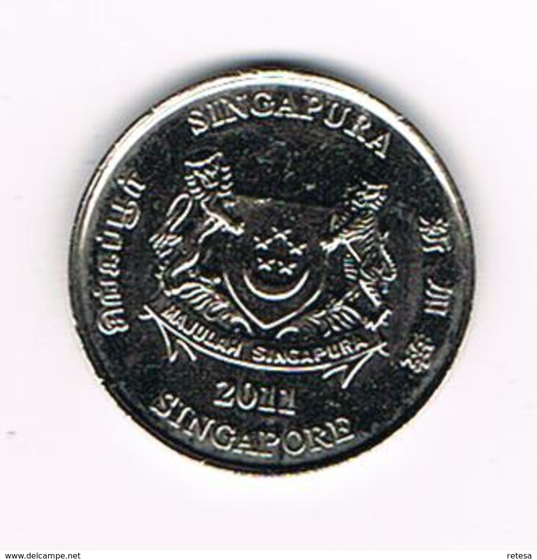 //  SINGAPORE   20  CENTS  2011 - Singapour