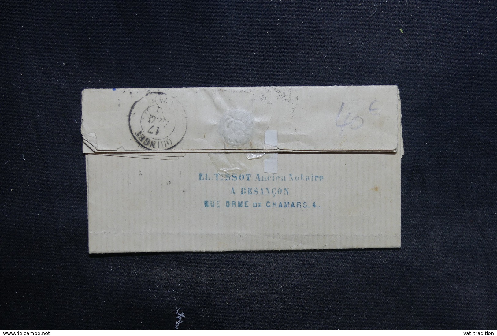 FRANCE - Lettre De Besançon Pour Quingey En 1864 , Affranchissement Napoléon 5cts X4 - L 36689 - 1849-1876: Classic Period