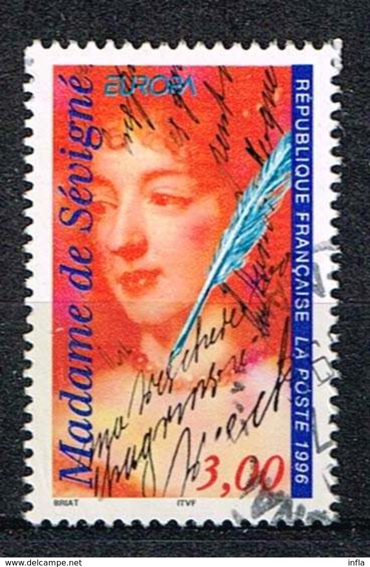 Frankreich 1996, Michel# 3148/ Yt 3000A O  Europa (C.E.P.T.) 1996 - Famous Women/ Madame De Sévigné (1626-1696) - Gebruikt