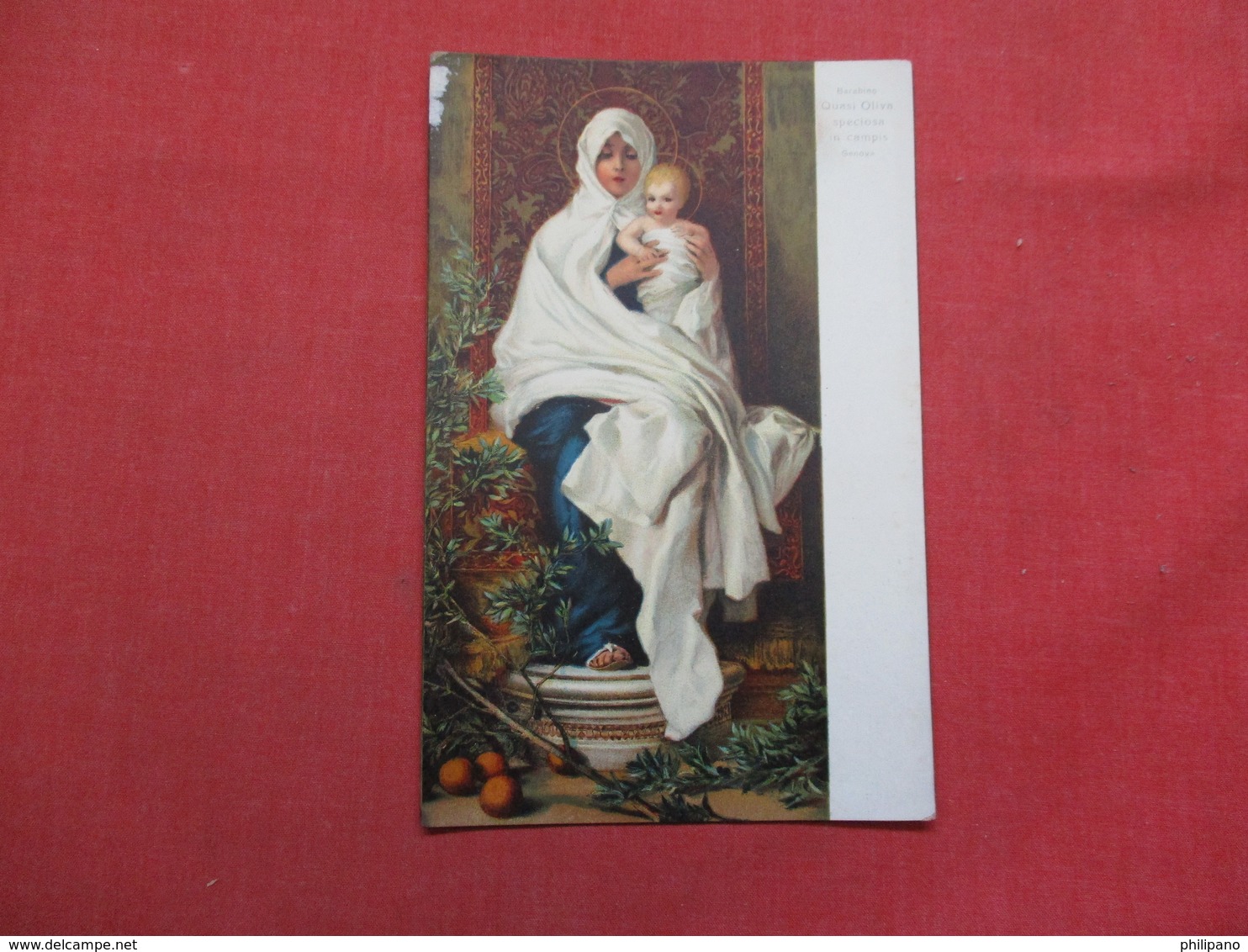 Madonna Dell' Olivio - Künstlerkarte Barabino - Verlag Stengel & Co.   Ref 3515 - Virgen Mary & Madonnas