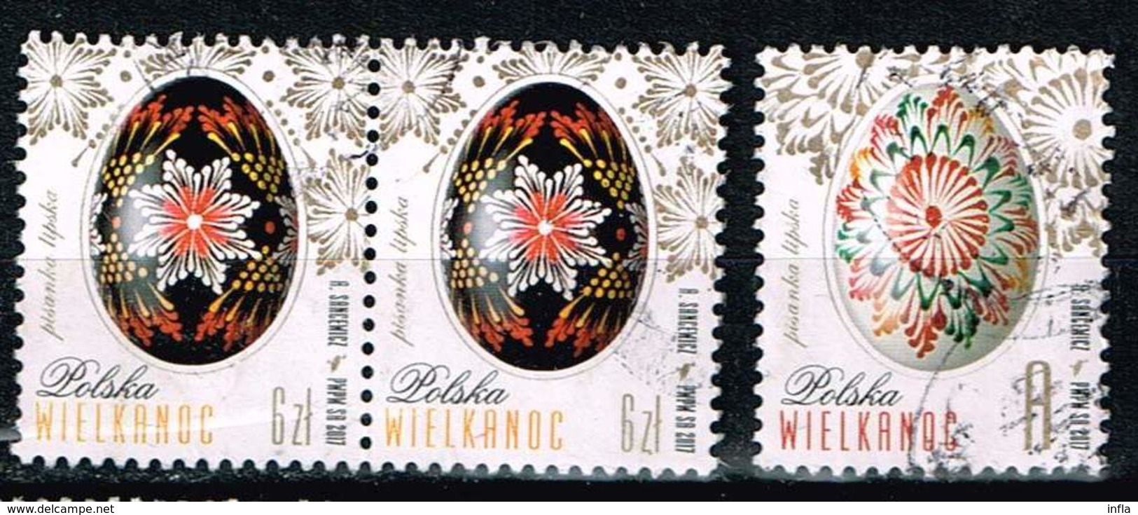 Polen 2017, Michel# 4902 - 4903 O Easter - Used Stamps