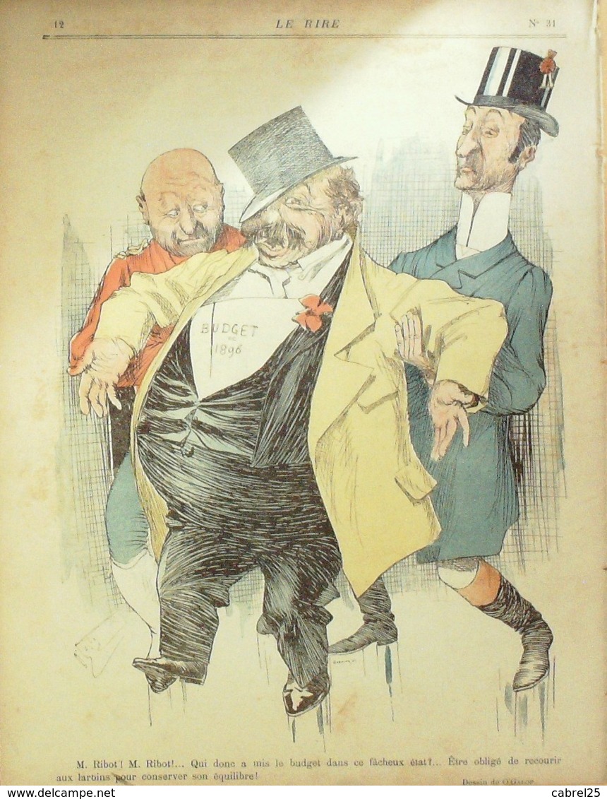 REVUE "LE RIRE"-1895- 31-BUDGET 1896-CONSEIL-GRAN LUTT - 1900 - 1949