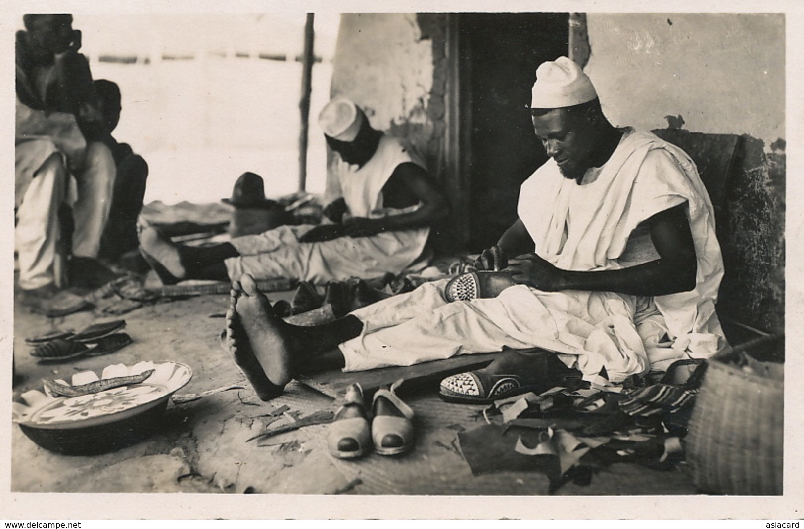 Real Photo Savetier Haoussa Oubangui  Shoemaker Edit Pauleau Douala - Centrafricaine (République)