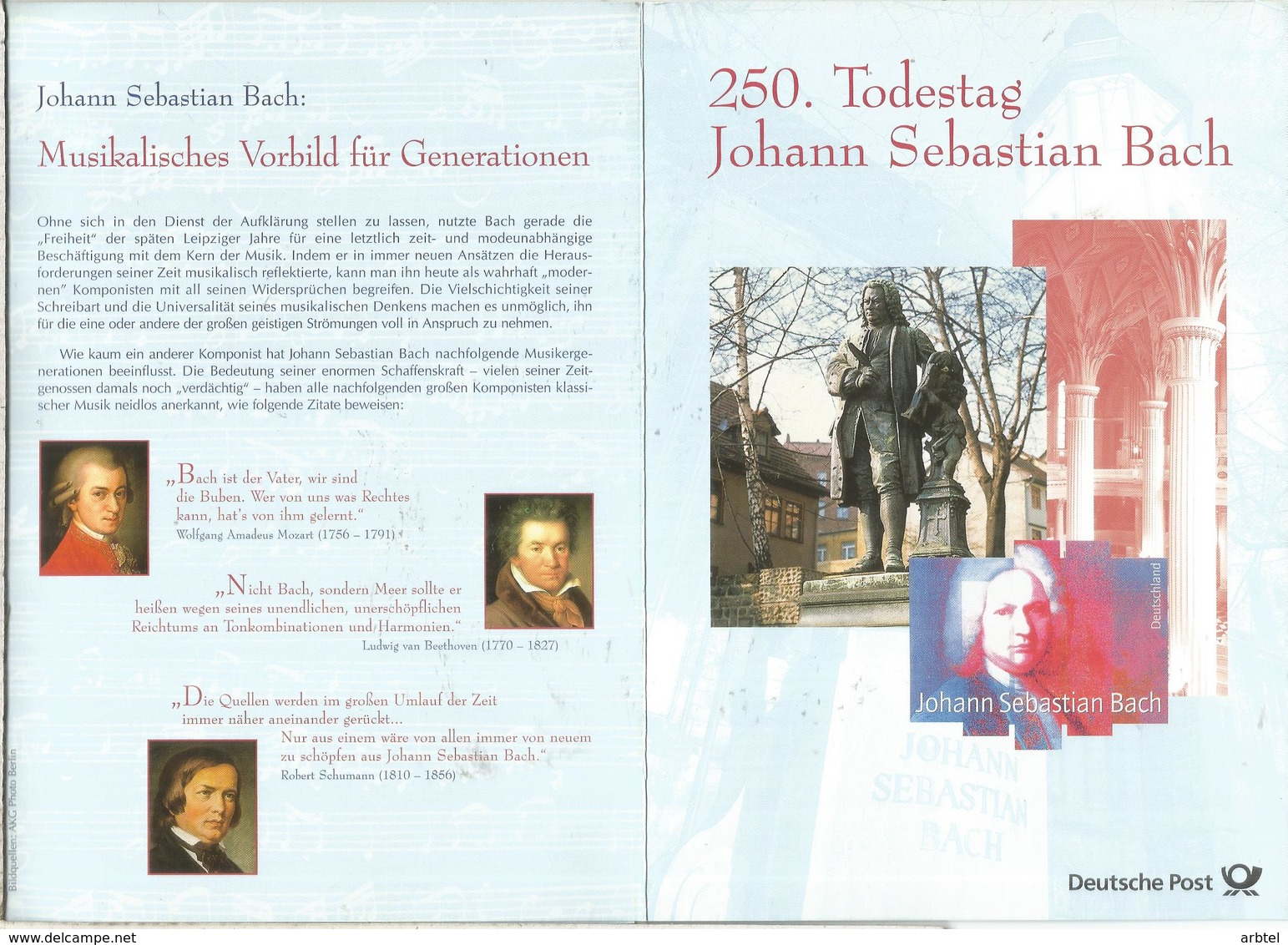 ALEMANIA DOCUMENTO BERLIN JOHANN SEBASTIAN BACH MUSICA MUSIC - Musik