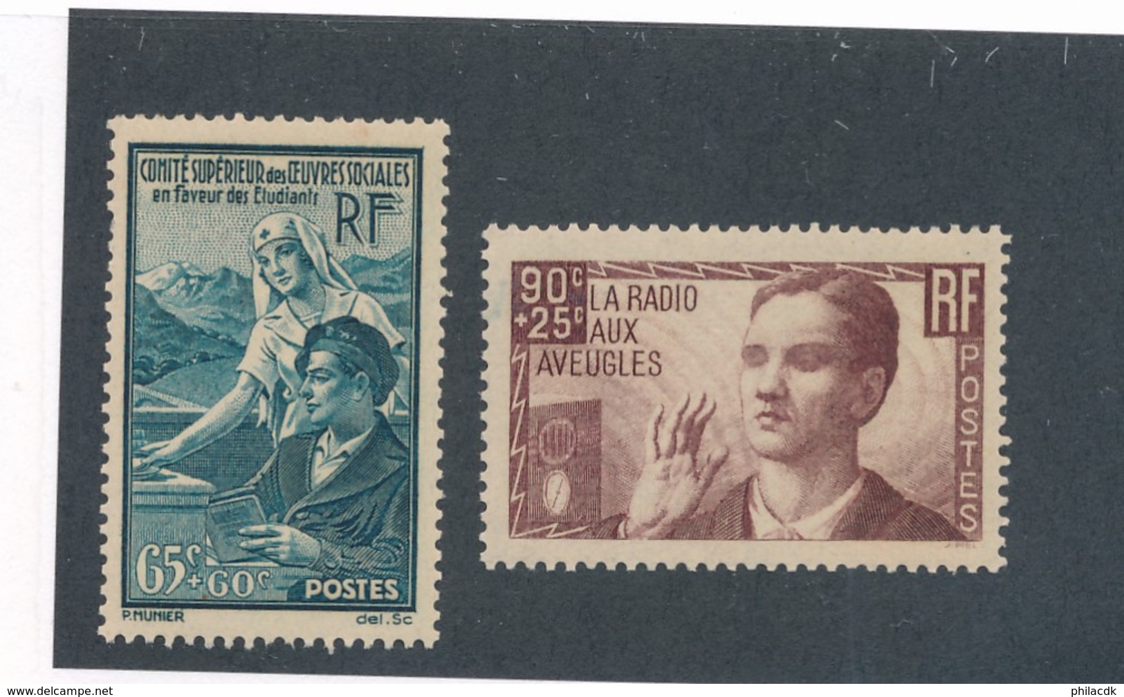 FRANCE - N°YT 417/18 NEUFS** SANS CHARNIERE - COTE YT : 40€ - 1938 - Ungebraucht