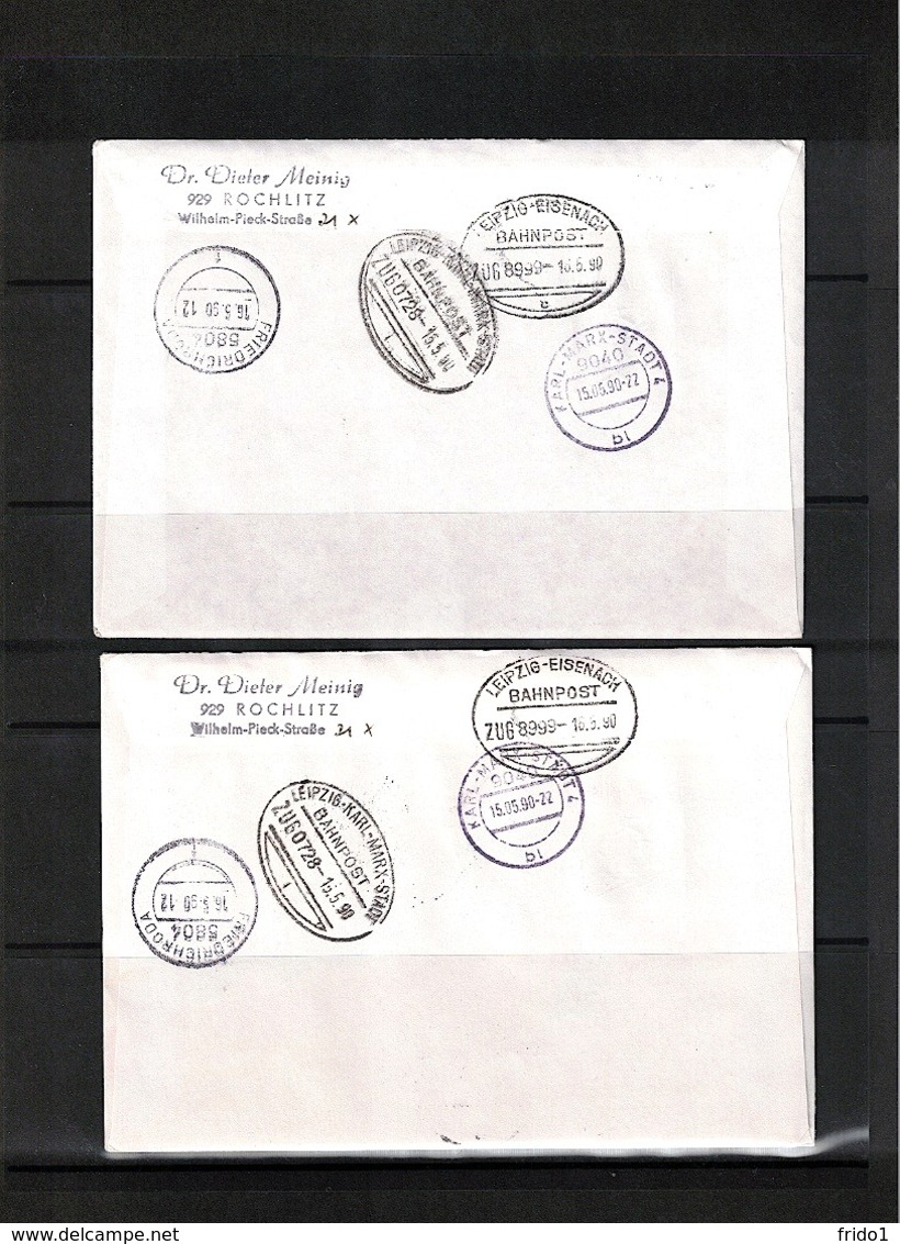 Deutschland / Germany DDR 1990  UIT Michel  3332-3335 2x FDC - Briefe U. Dokumente