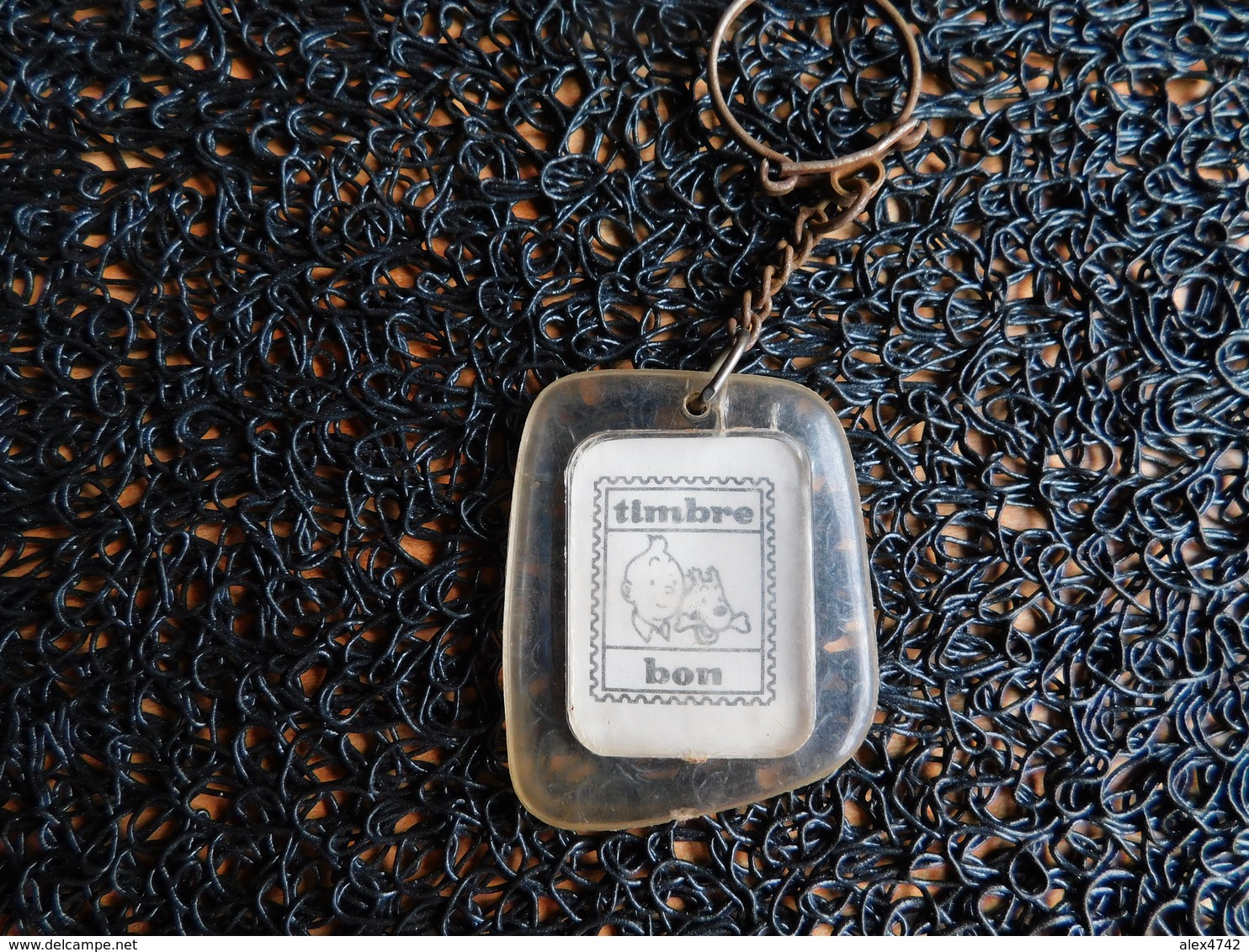 Porte-clefs Jean-Claude Drouot, Timbre Tintin   (Box 4-1) - Porte-clefs