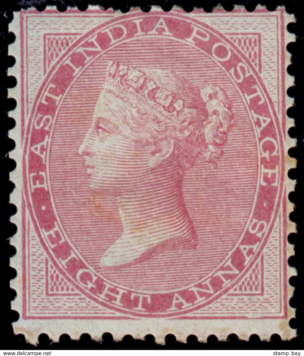 India 1855 QV 8a Carmine On Bluish Unwatermarked Paper, Fresh Mint. SG 36 £1100 - ...-1852 Préphilatélie