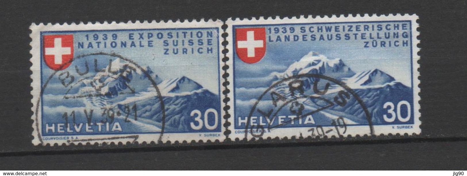 Suisse YT322 Et 328  Used 1939 - Oblitérés