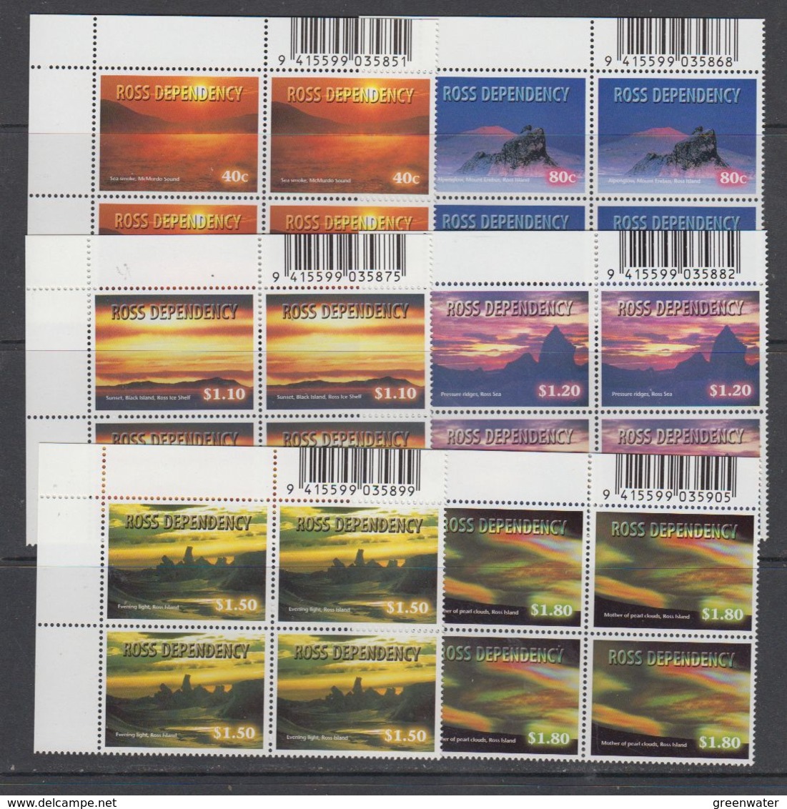 Ross Dependency 1999 Night Skies 6v Bl Of 4 (corner, Code In Margin) ** Mnh (43853) - FDC