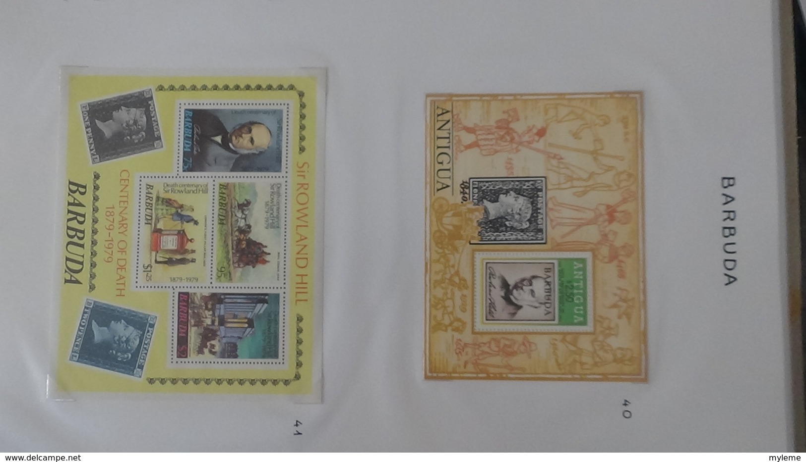 100ème anniversaire de la mort de Sir Rowland Hill en timbres, blocs tous **.  A saisir !!!