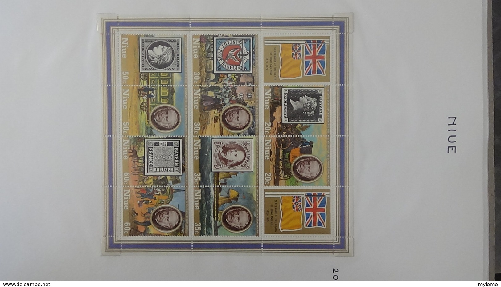 100ème anniversaire de la mort de Sir Rowland Hill en timbres, blocs tous **.  A saisir !!!