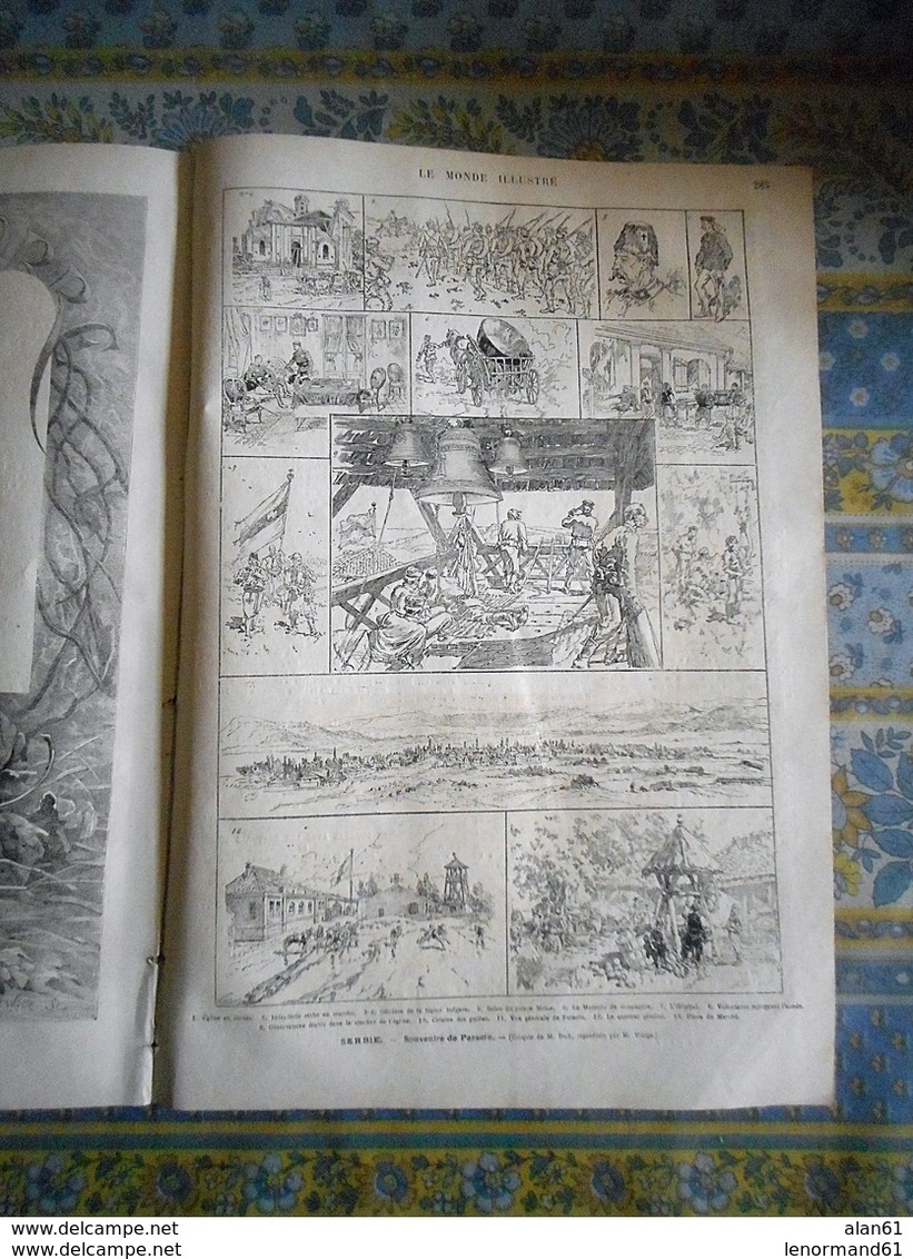 LE MONDE ILLUSTRE 28/10/1876 PARIS MAROC SIDI MOULEY HALEM GUIGNOL SERBIE PARACIN BOSNIE HERZEGOVINE NOVI - 1850 - 1899