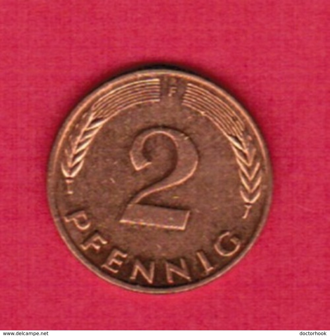 GERMANY  2 PFENNIG 1982 "F" (KM # 106a) #5325 - 2 Pfennig