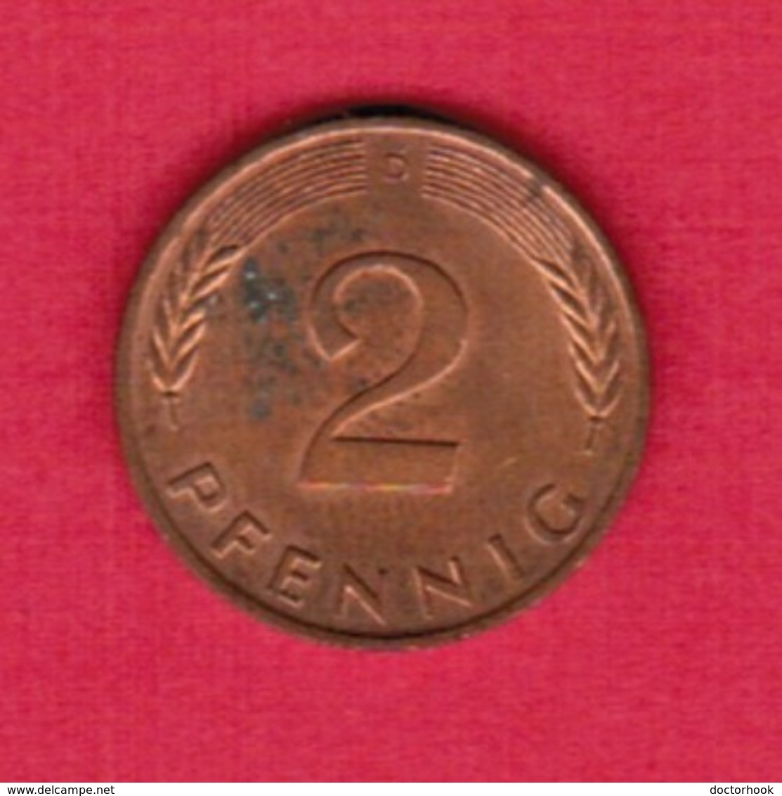 GERMANY  2 PFENNIG 1990 "D" (KM # 106a) #5326 - 2 Pfennig