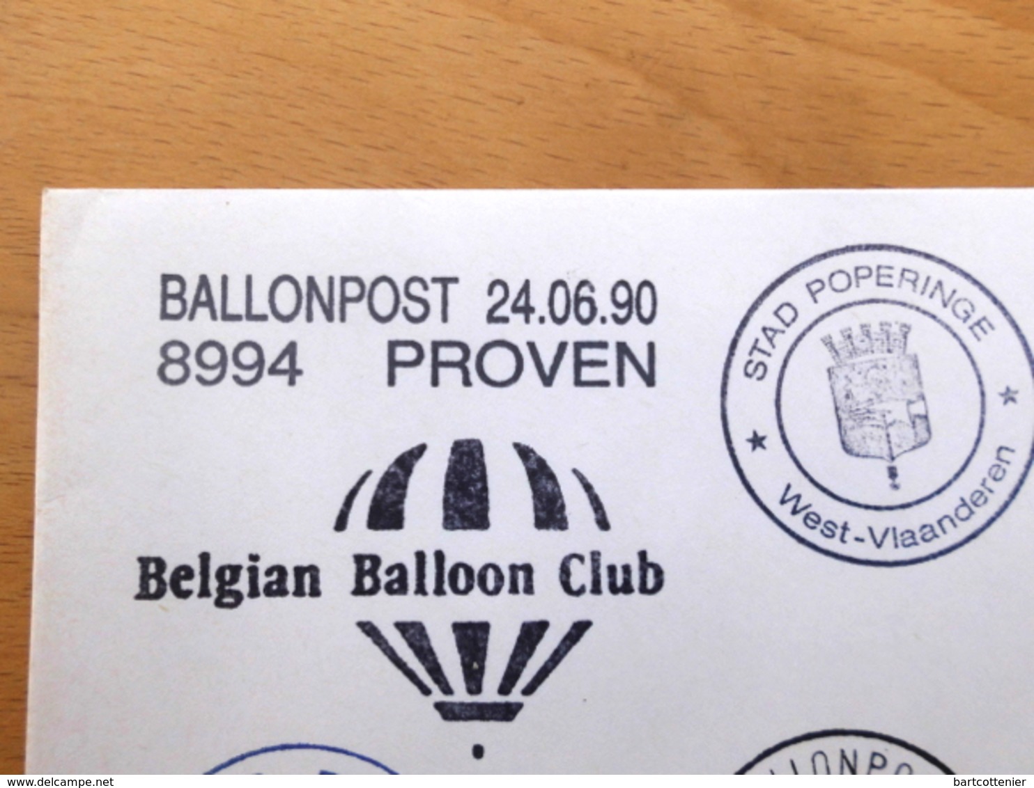 Ballonpost Proven 24/6/1990 - Autres & Non Classés
