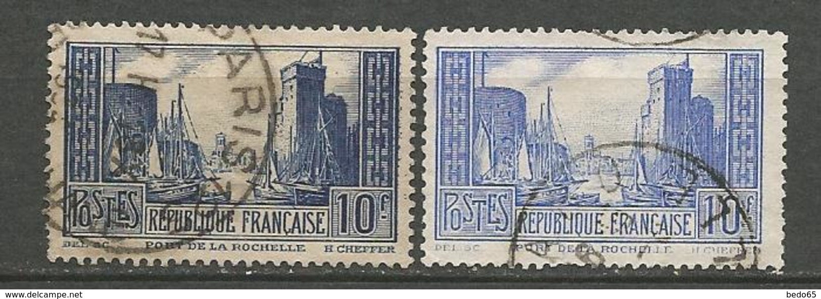 PORT DE LA ROCHELLE N° 261 ET 261b OBL - Used Stamps