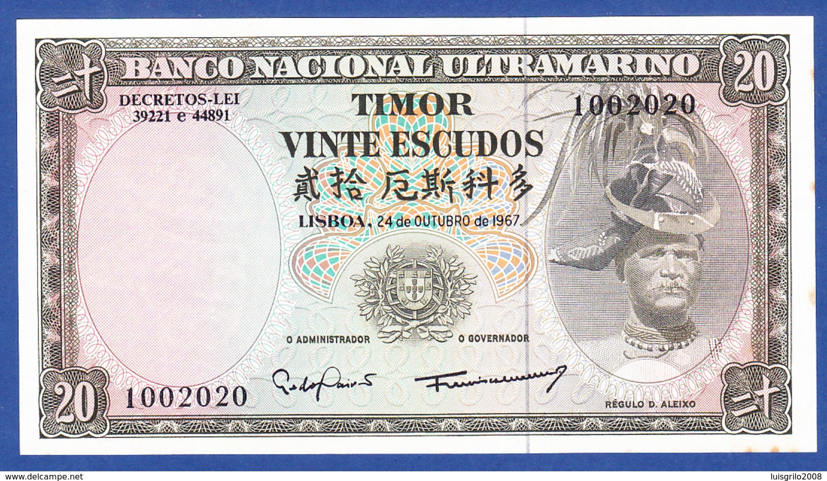 Timor - 20 Escudos, 1967 / 1002020 - UNC - Timor