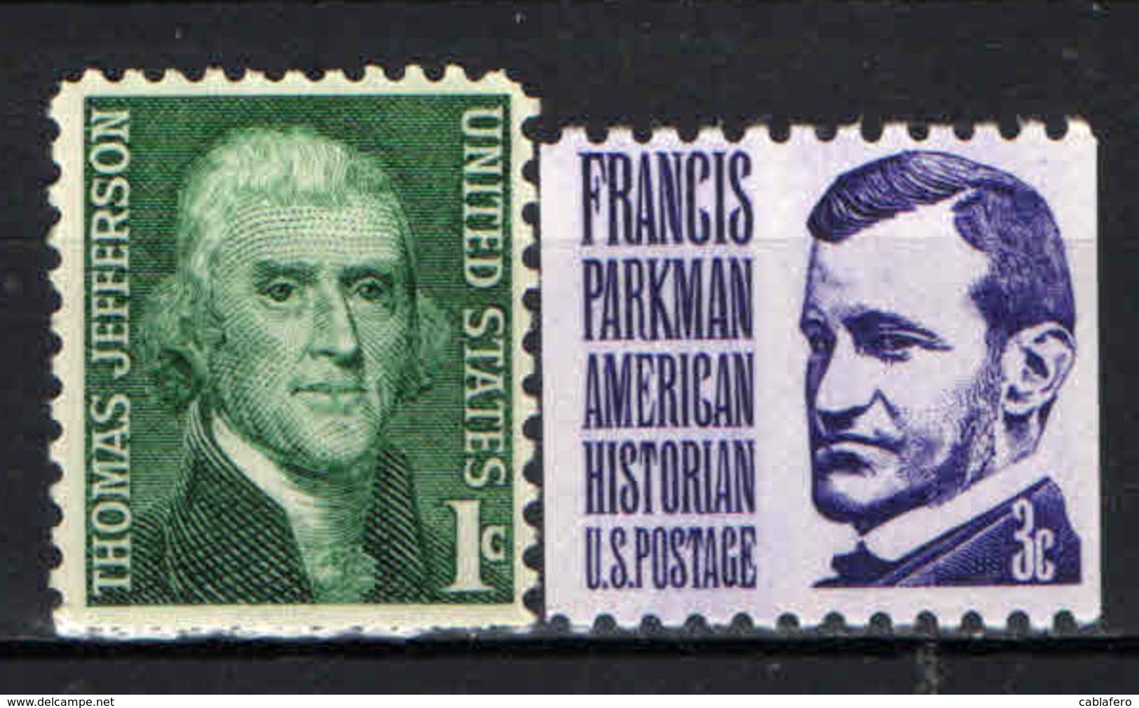 STATI UNITI - 1968 - PERSONALITA': THOMAS JEFFERSON E FRANCIS PARKMAN - MNH - Nuovi