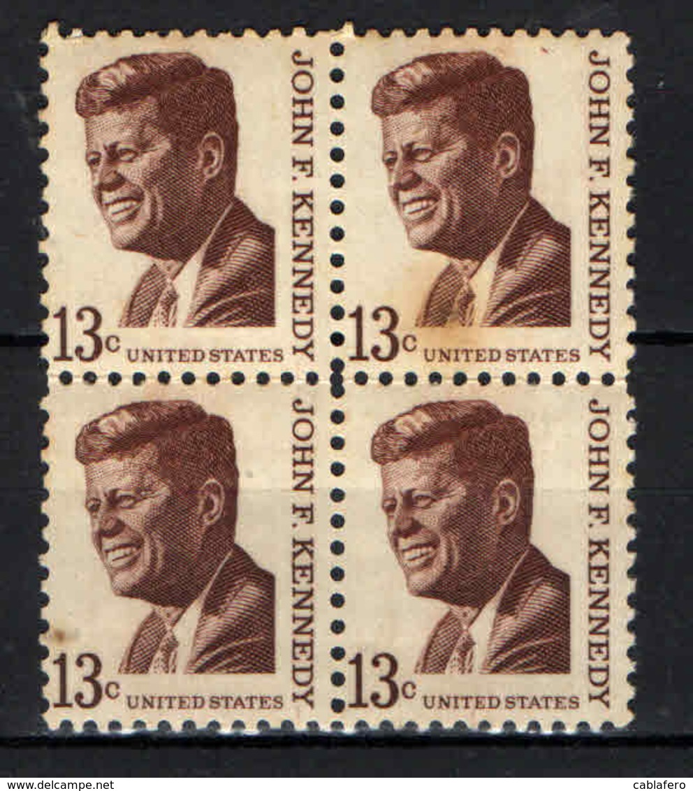 STATI UNITI - 1967 - PERSONALITA': JOHN F. KENNEDY - GOMMA CON MACCHIA - MNH - Nuovi