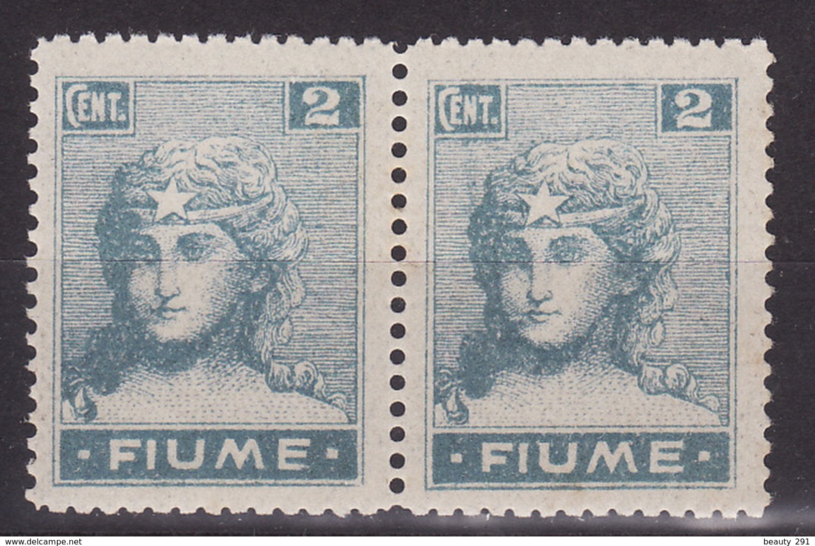 FIUME 1919 - ALLEGORIE E VEDUTE - Sass.C32 In Coppia Con ERRORE!  MNH** VF - Udine