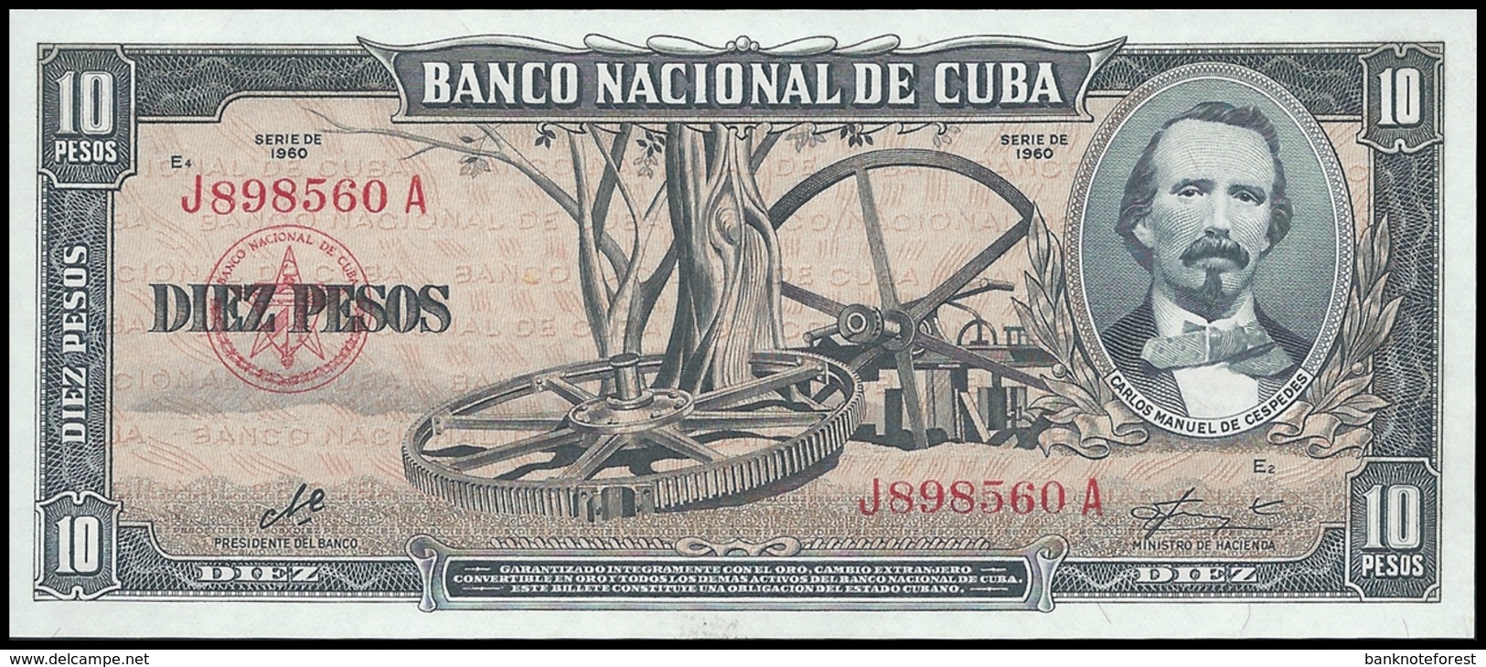 Cuba | 10 Pesos | 1960 | P.88c | J 898560A | UNC - Cuba