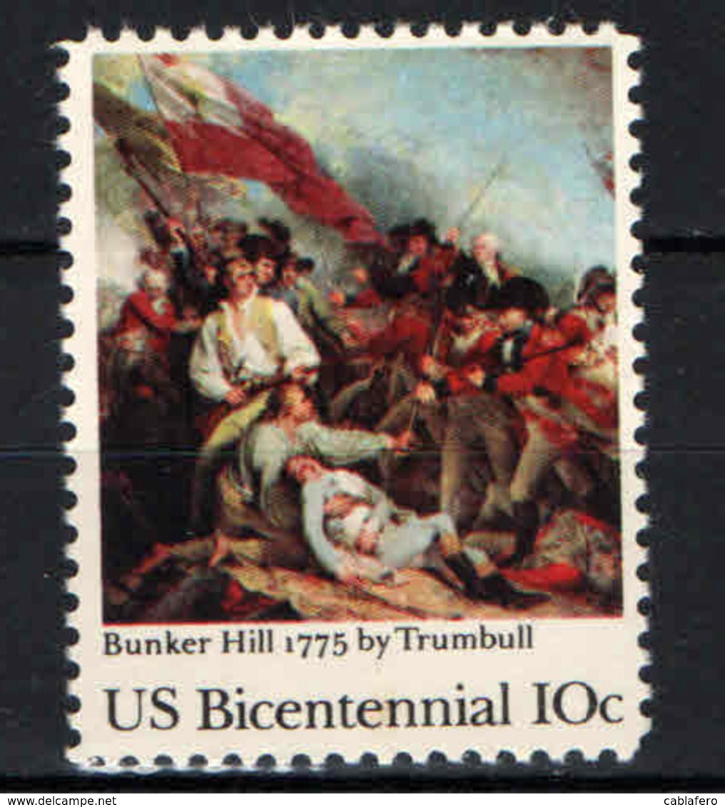 STATI UNITI - 1975 - BICENTENARIO DELL'INDIPENDENZA: BATTAGLIDI BUNKER HILL - MNH - Neufs