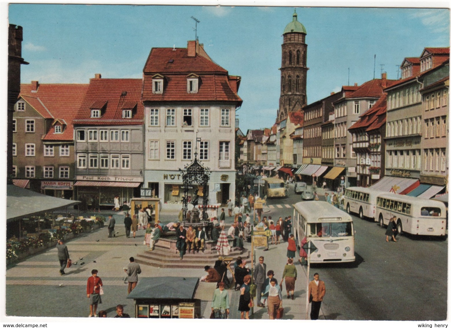 Göttingen - Die Weenderstraße Mit Gänselieselbrunnen Und Dem Turm Der Jacobikirche - Göttingen