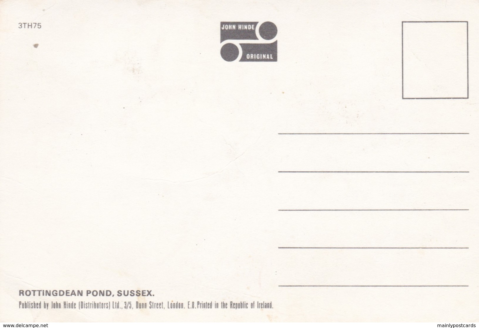 AQ46 Rottingdean Pond, Sussex - Vintage Cars, John Hinde Postcard - Autres & Non Classés