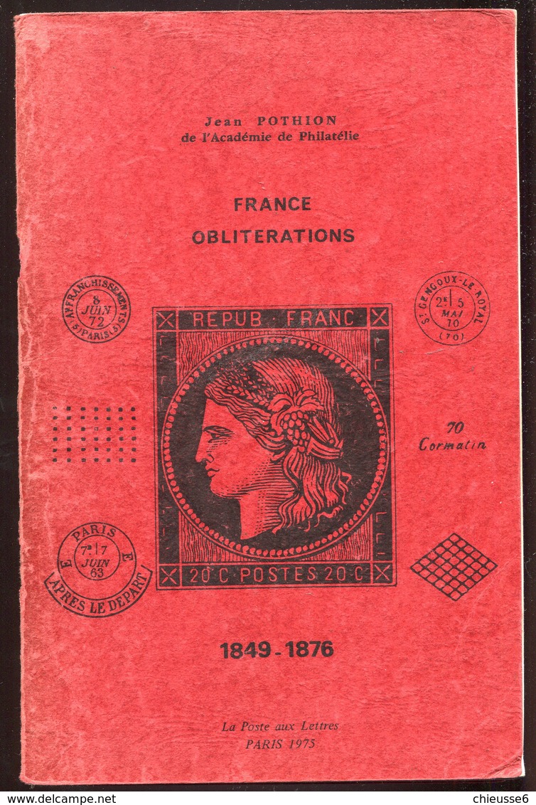 France Oblitérations - 1849 - 1876 - Jean Pothion - Otros & Sin Clasificación