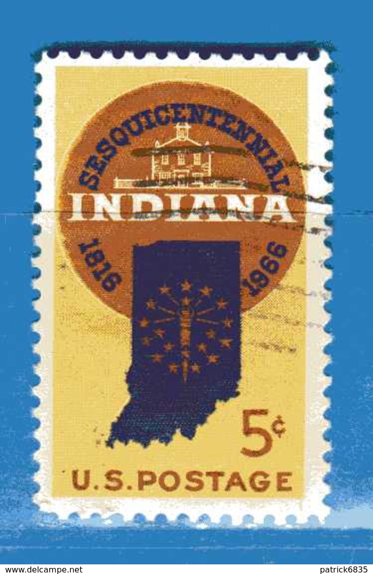 (Us2) USA °- 1966 - INDIANA.  Yvert . 801 .  USED.  Vedi Descrizione - Usati