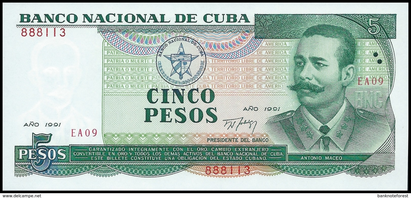 Cuba | 5 Pesos | 1991 | P.108a | UNC - Cuba