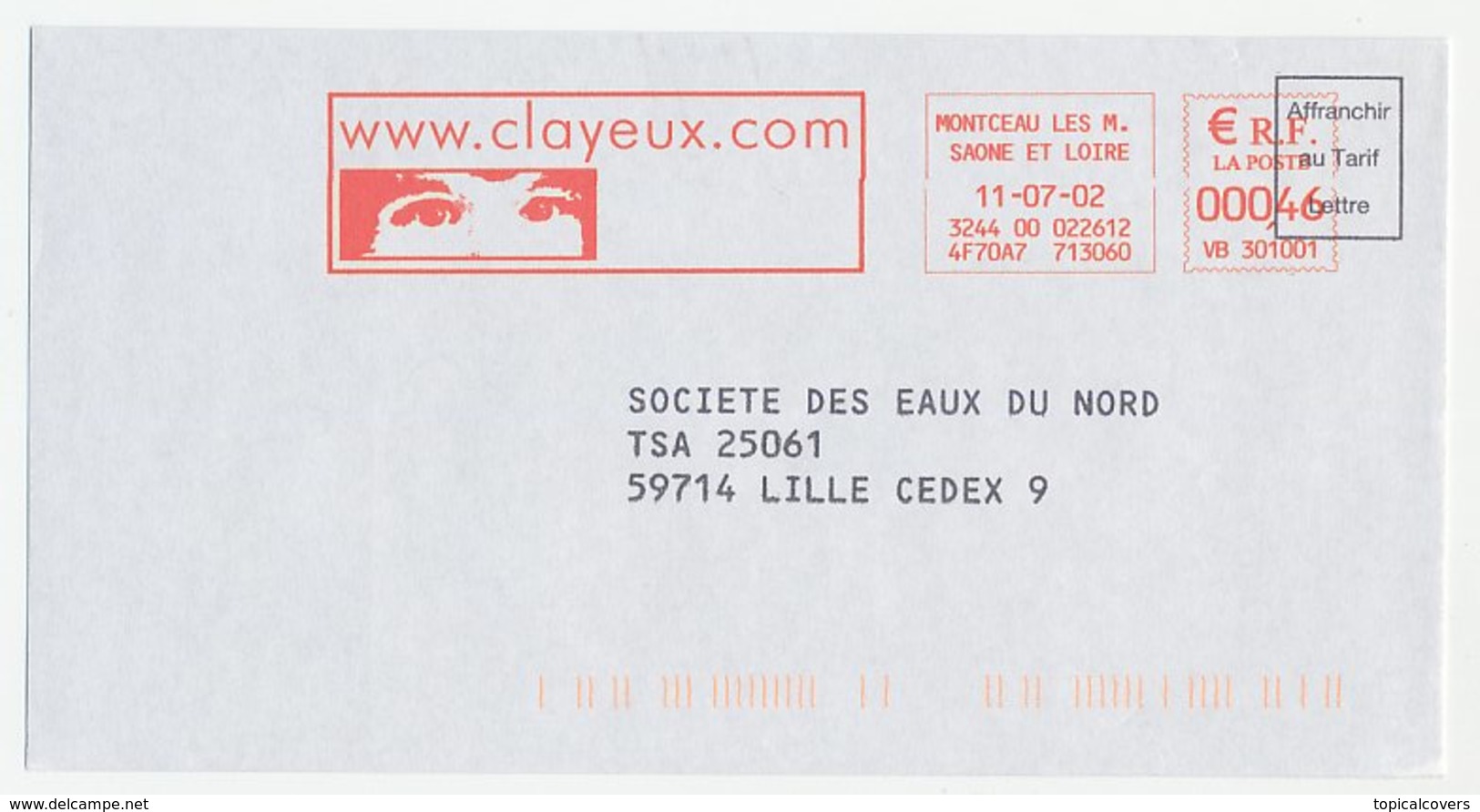 Meter Cover France 2002 Eyes - Other & Unclassified