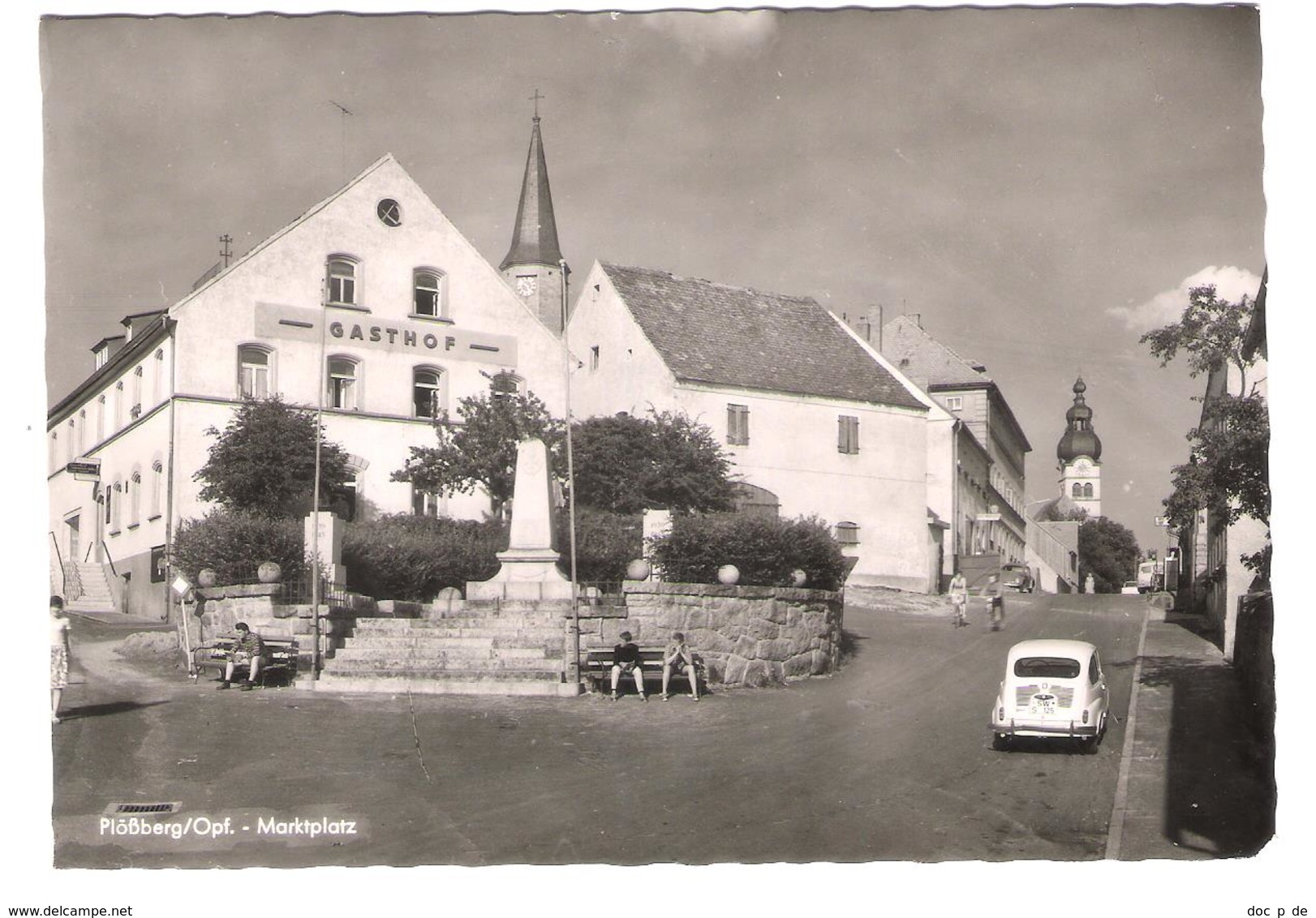 Deutschland - Plößberg Opf. - Marktplatz - Gasthof - Car - Auto - Fiat - Tirschenreuth