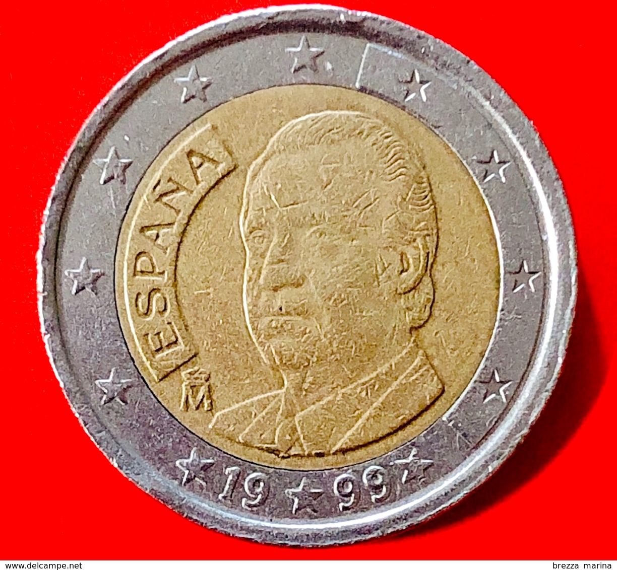 SPAGNA - 1999 - Moneta - Re Juan Carlos - Ritratto - Euro - 2.00 - Slovenia