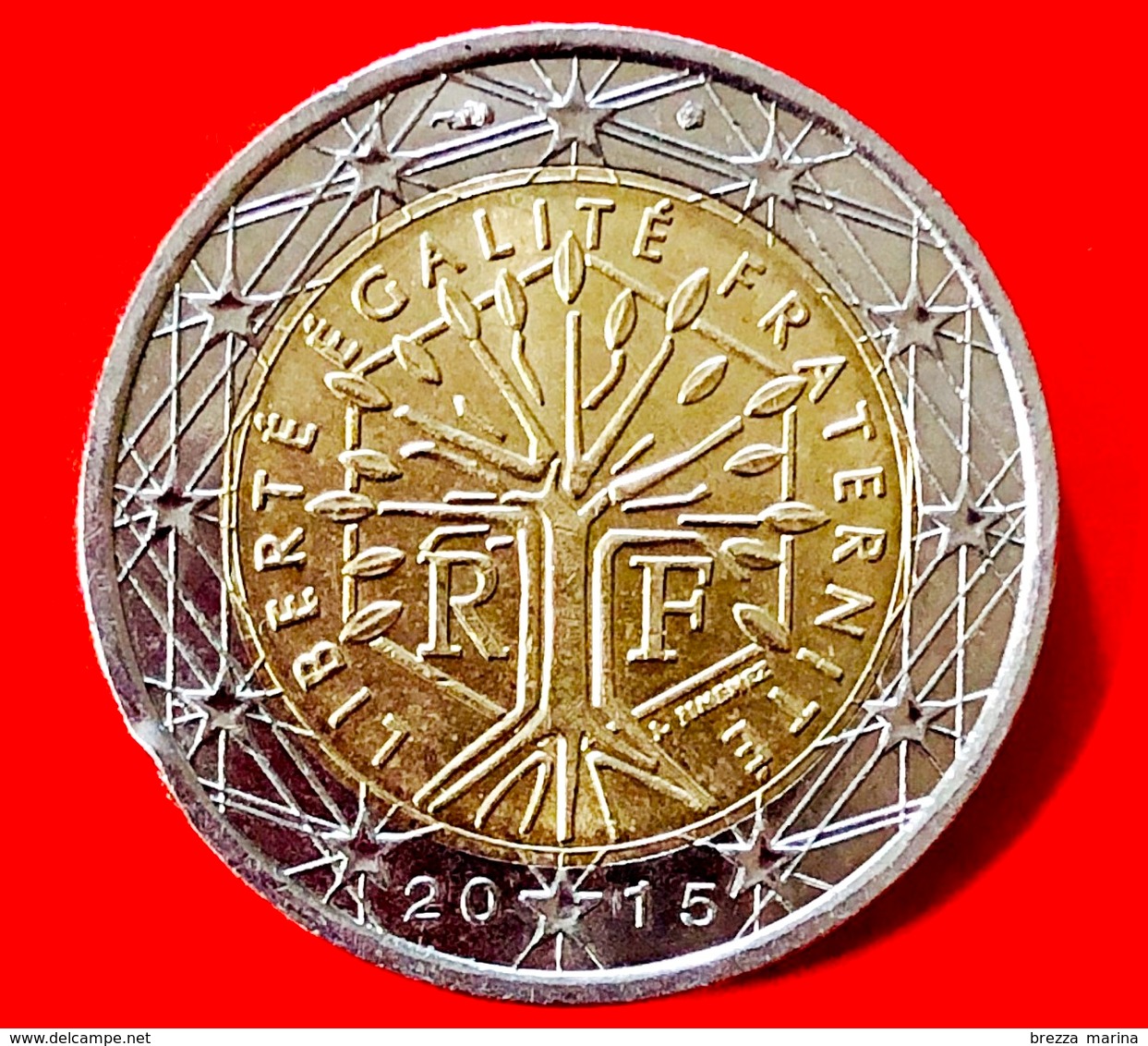 FRANCIA - 2015 - Moneta - Albero - Motto Repubblicano 'liberté, égalité, Fraternité' - Euro - 2.00 - Francia