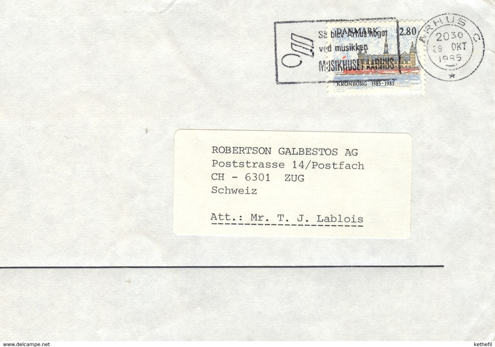 29.10.1989 Arhus Music Musicale Note Muzieknoot Musikhuset  Ved Musikkep - Macchine Per Obliterare (EMA)