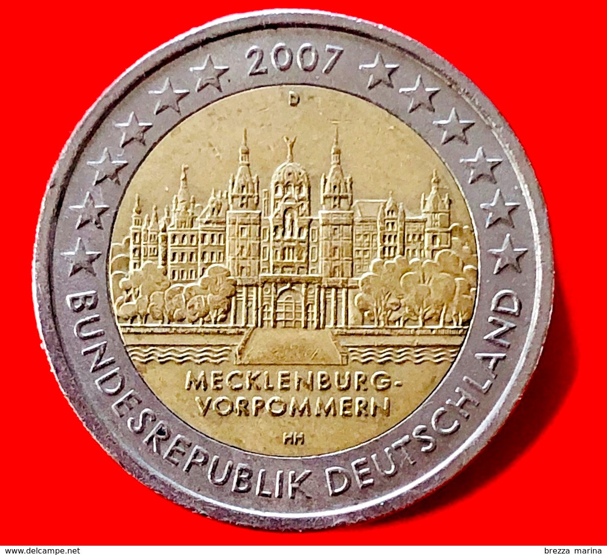 GERMANIA - 2007 - Moneta - Land Di Mecklenburg-Vorpommern - Castello Di Schwerin - Euro - 2.00 - Germania