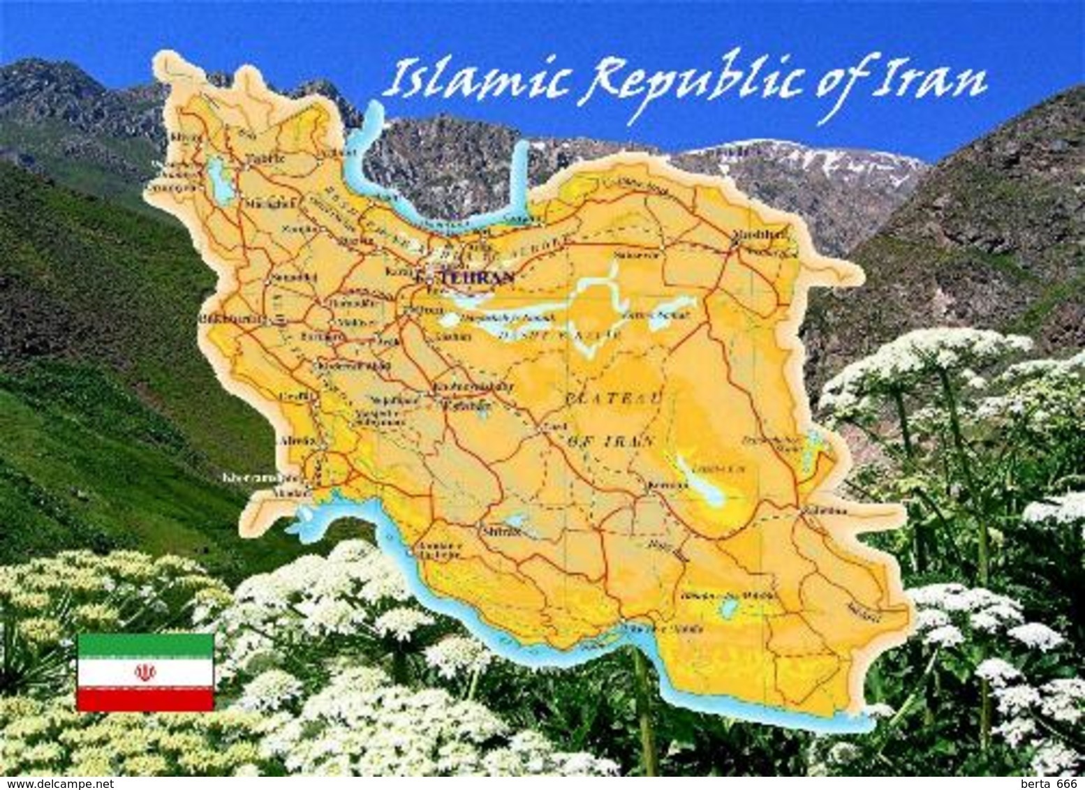 Iran Country Map New Postcard Landkarte AK - Iran