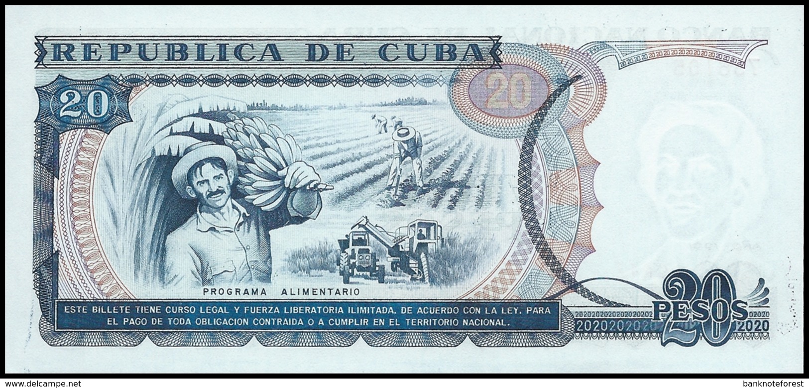 Cuba | 20 Peso | 1991 | P.110a | UNC - Cuba