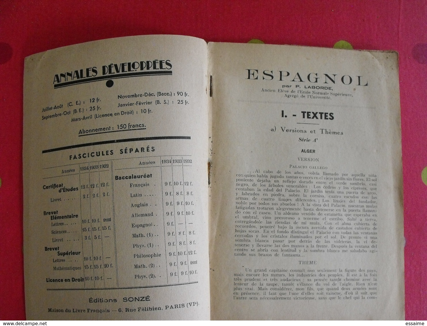 Lot De 6 Livres Livrets Scolaires Ou Autres En Espagnol. Espana. Espagne. Entre 1934 Et 1969 - Non Classés