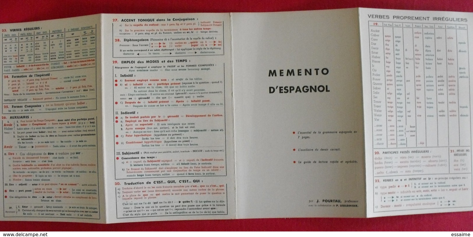 lot de 6 livres livrets scolaires ou autres en Espagnol. espana. espagne. entre 1934 et 1969